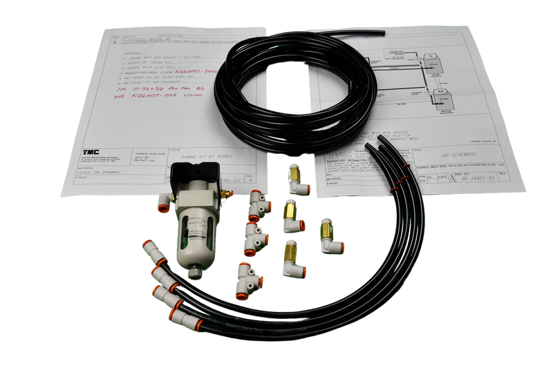 Tubing Kit (pigtails, T's, elbows, filter, schematic)