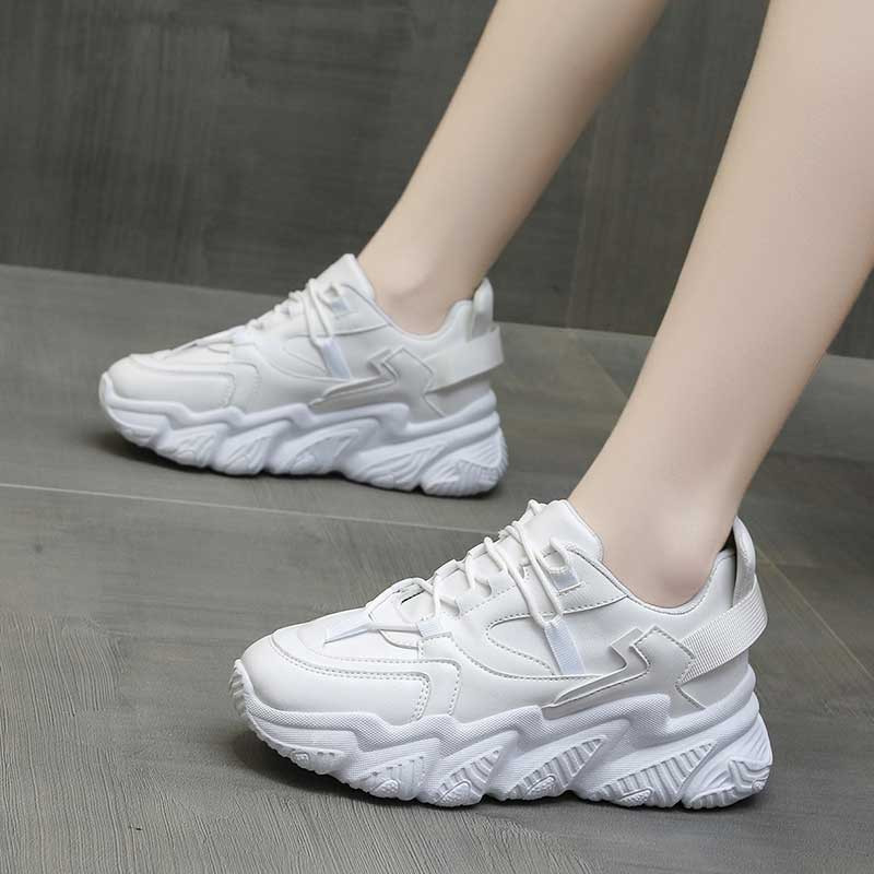 White splicing style plain casual shoe sneaker Womens sneakers shoes
