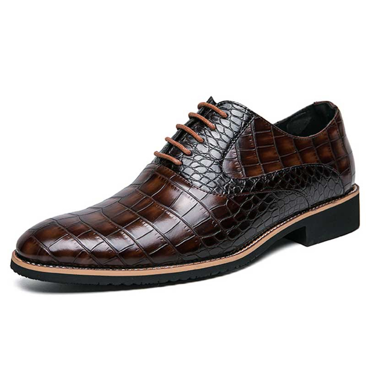 crocodile skin dress shoes