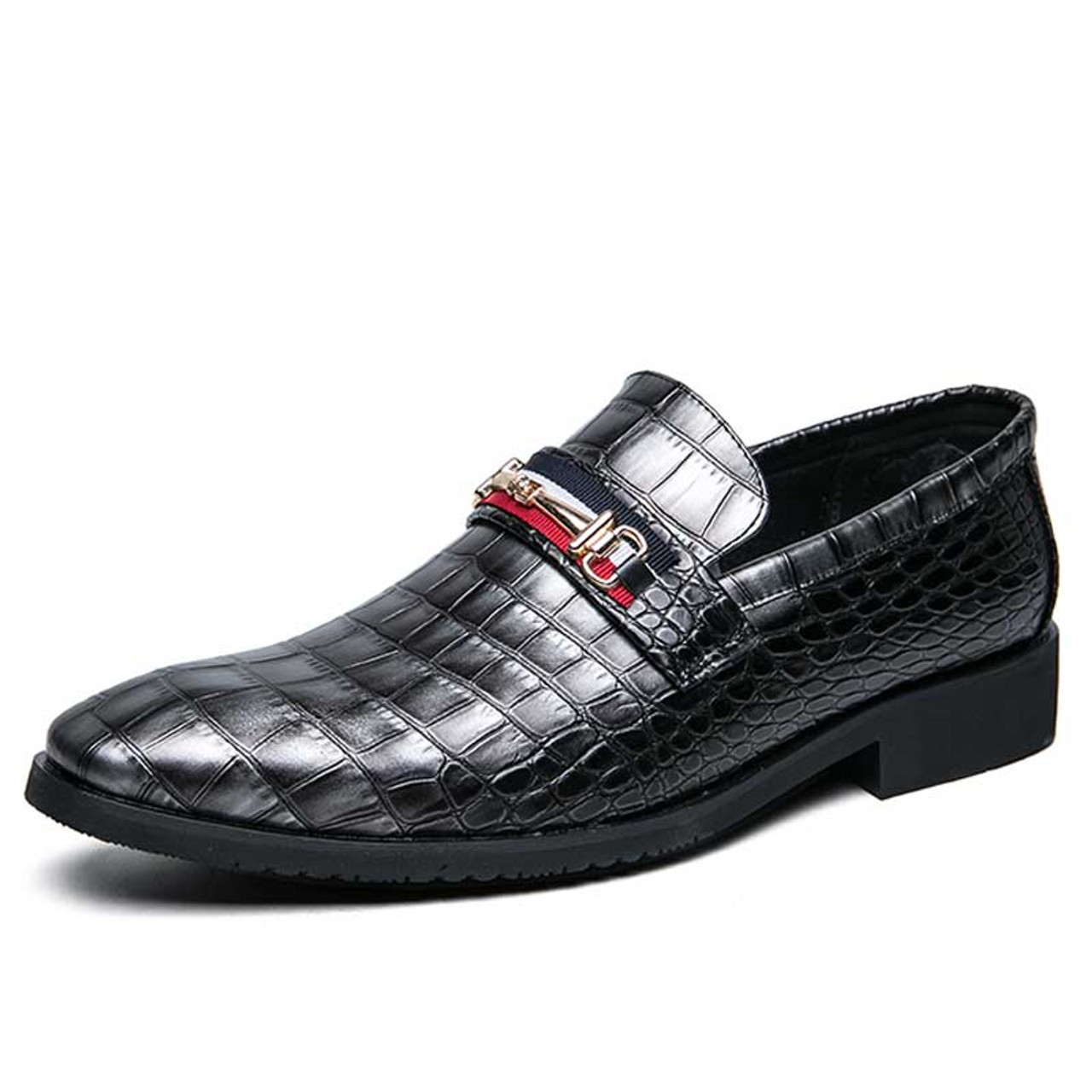 crocodile skin dress shoes