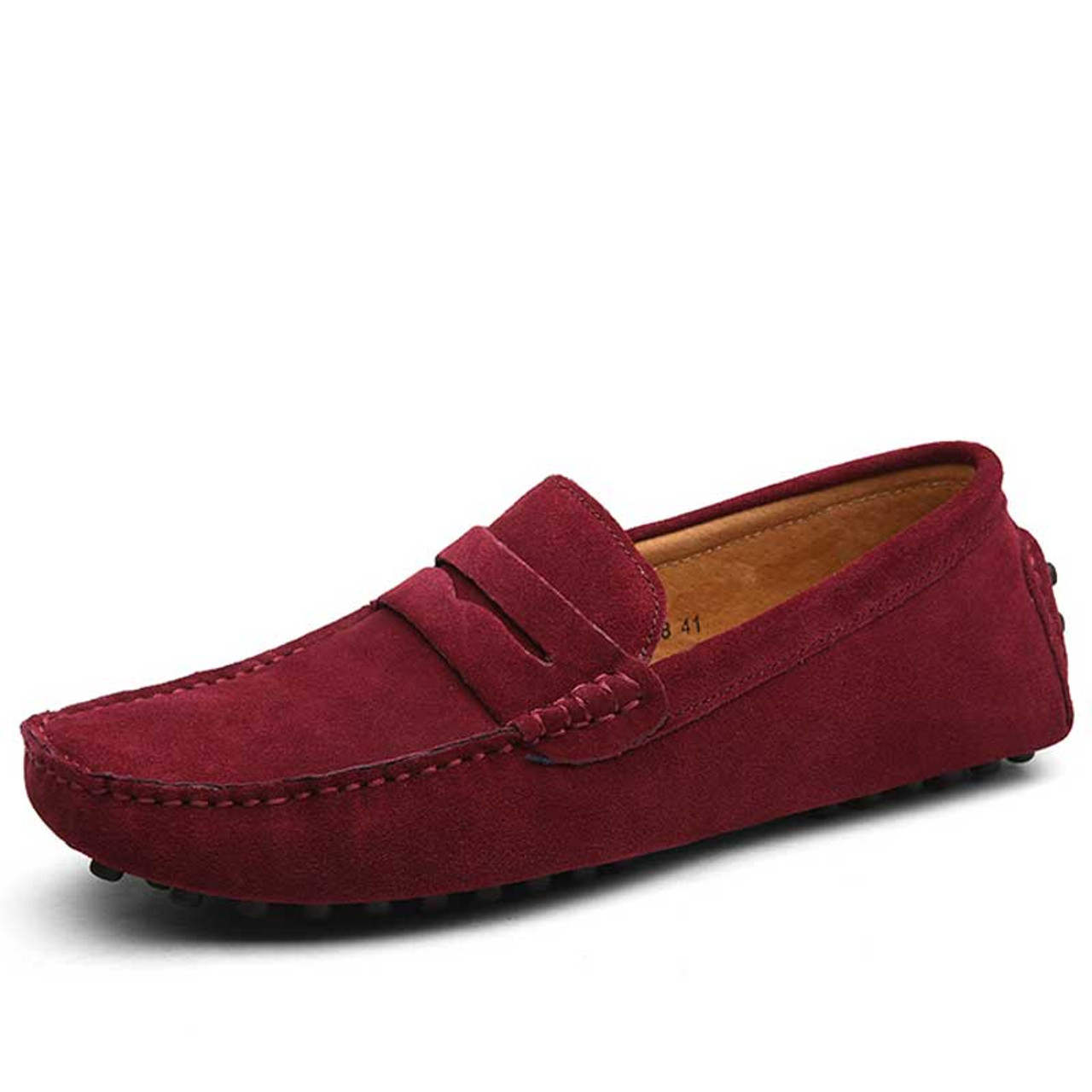 Souvenir overvåge tyk Red suede penny strap slip on shoe loafer | Mens shoe loafers online 2275MS