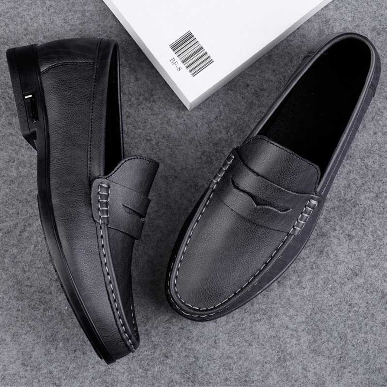 Black penny strap slip on shoe loafer | Mens shoe loafers online 2280MS