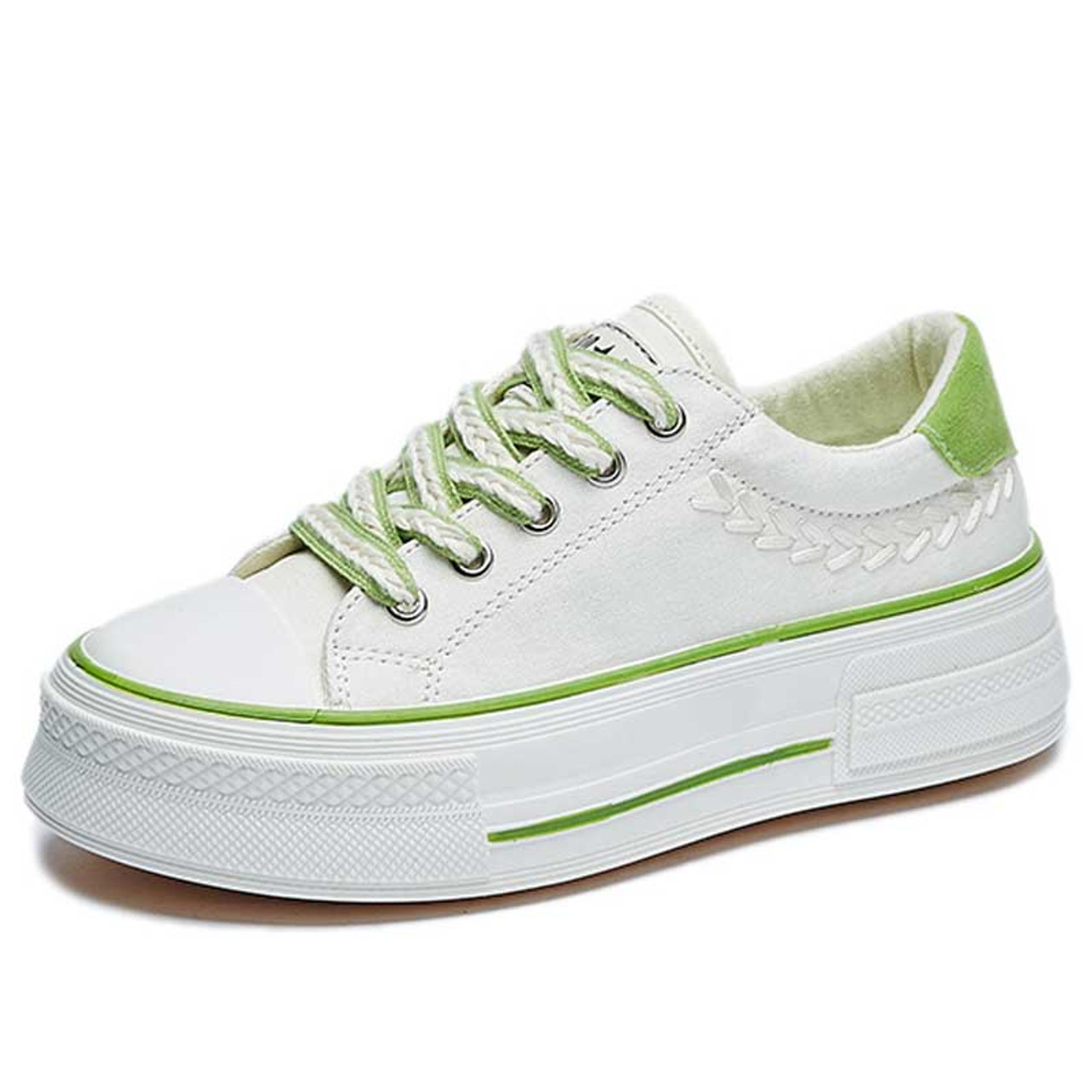 Doek Green Canvas Oxford Trainers – Drakes US