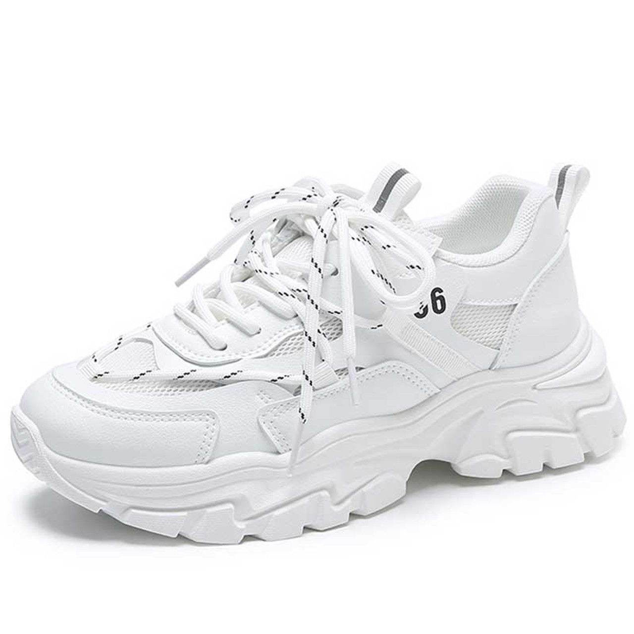 Chunky Sneakers  Lacing sneakers, Chunky sneakers, White casual shoes