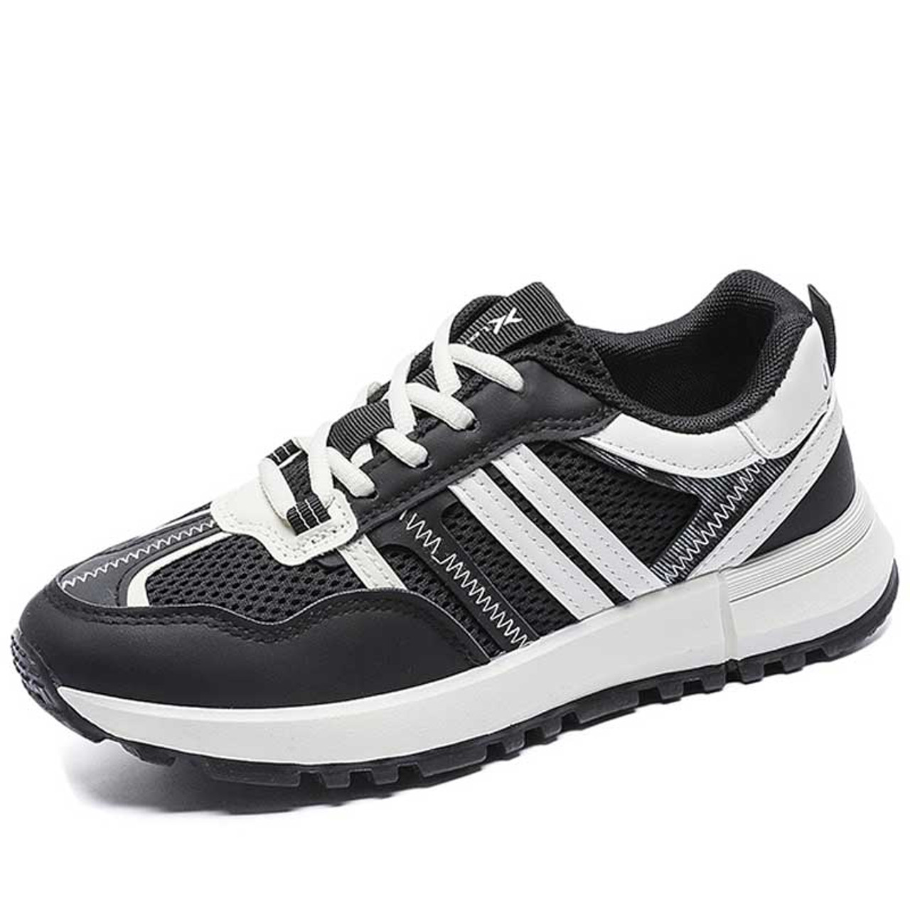 Mens Synthetic Leather Lace Up Sports Shoes