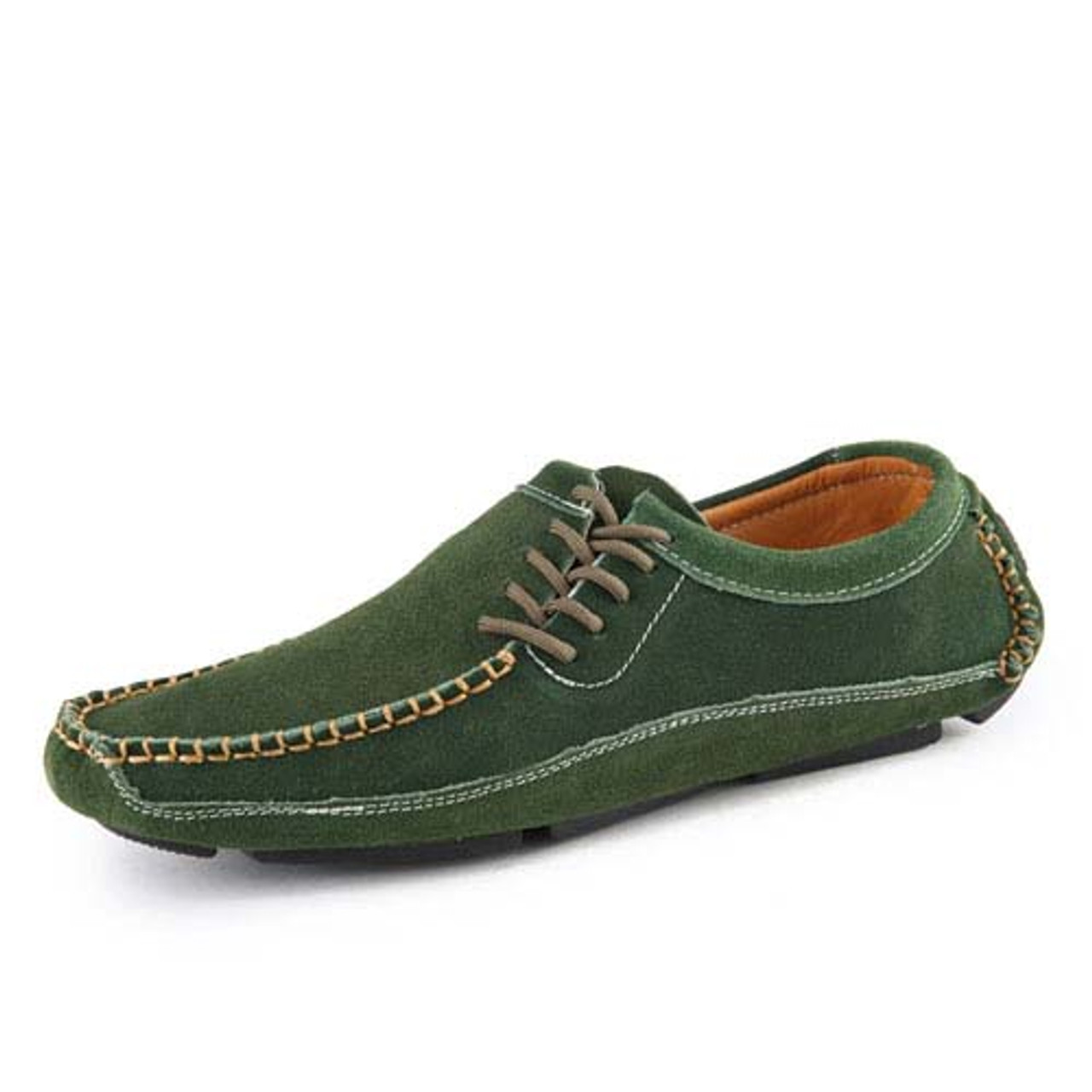 mens green leather shoes uk