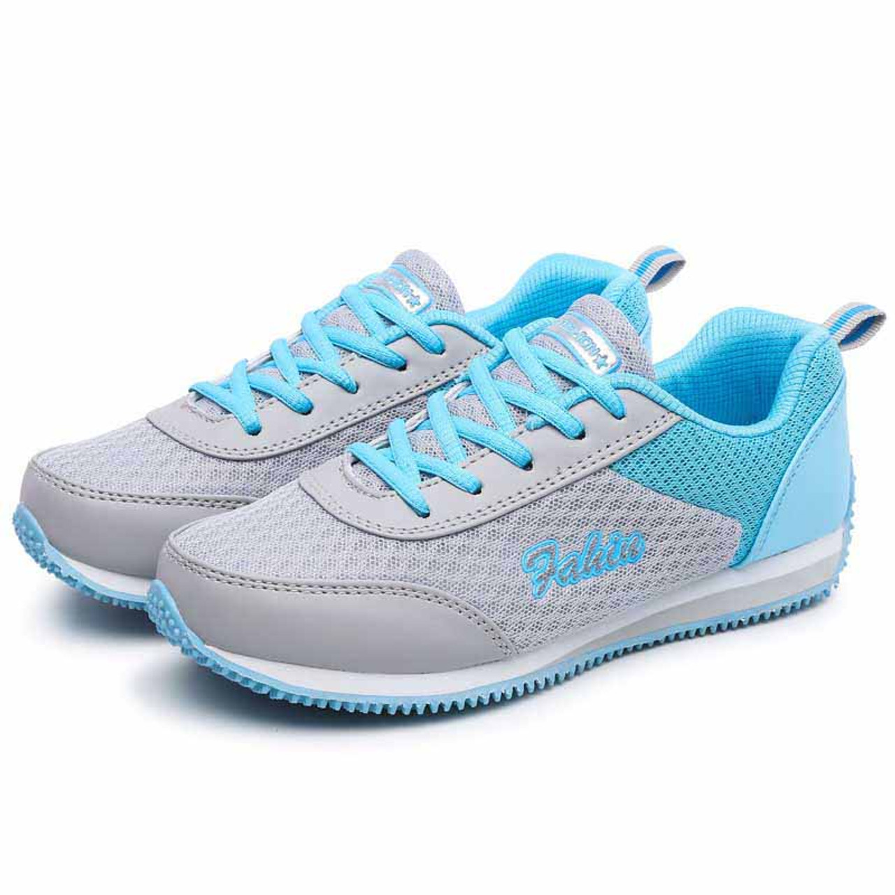 Grey blue pattern casual lace up shoe sneaker | Womens shoe sneakers ...