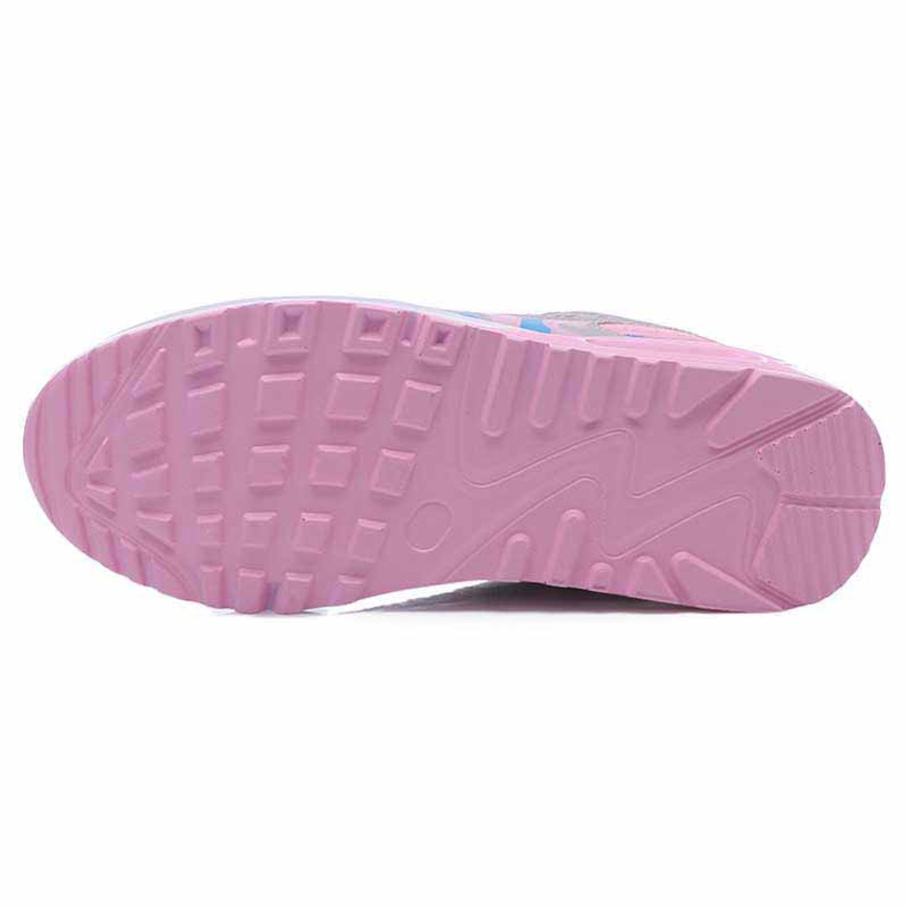 Grey pink pattern leather air sole sport shoe sneaker | Womens sneakers ...