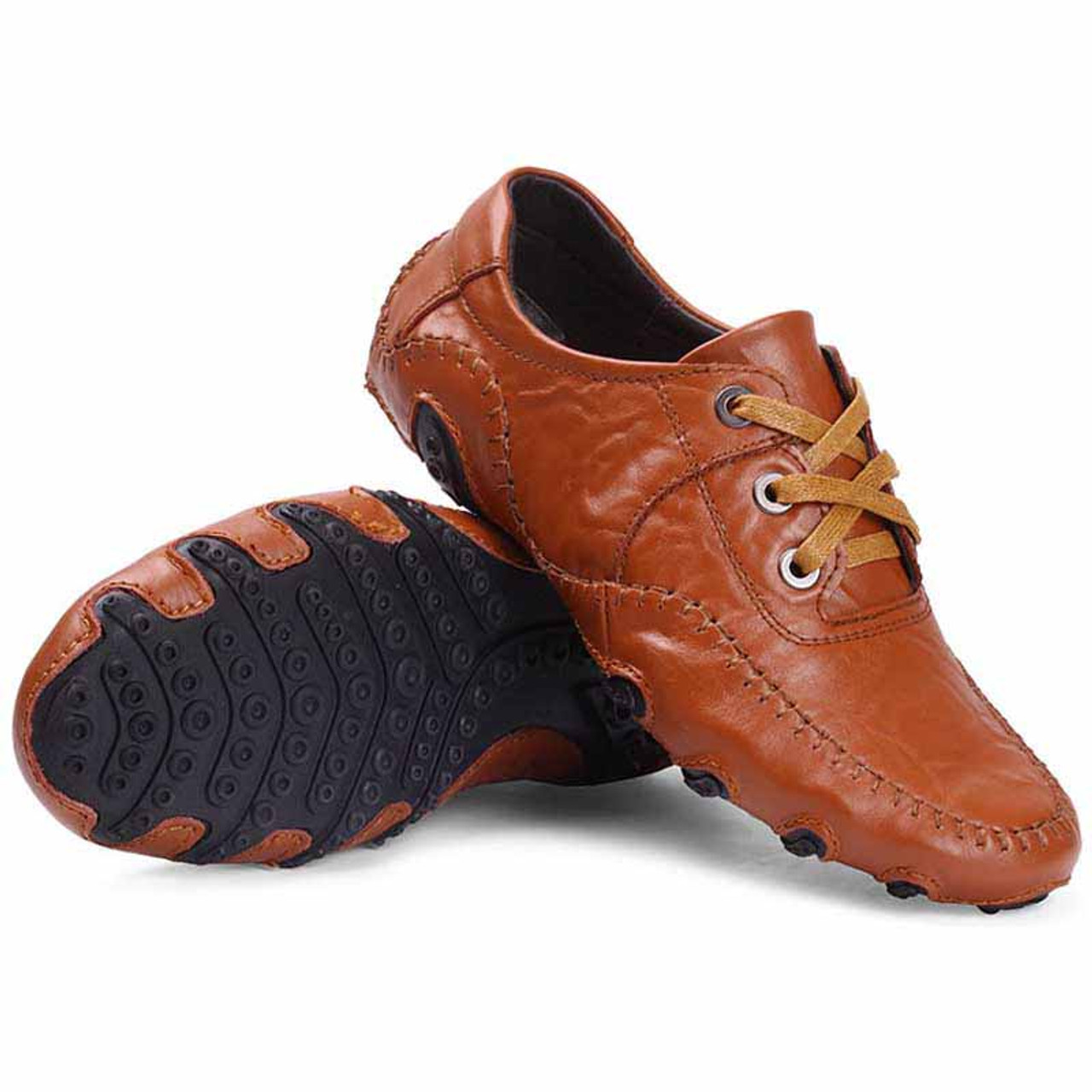 Brown classic casual leather lace up shoe | Mens lace ups online 1308MS