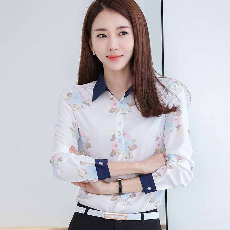 Light blue flower print long sleeve 