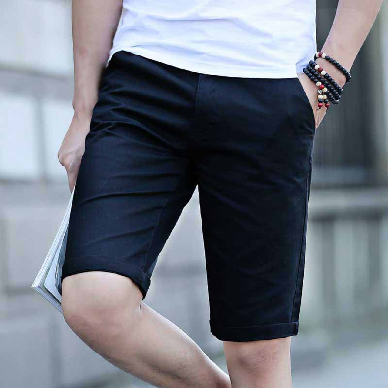 black short pants men