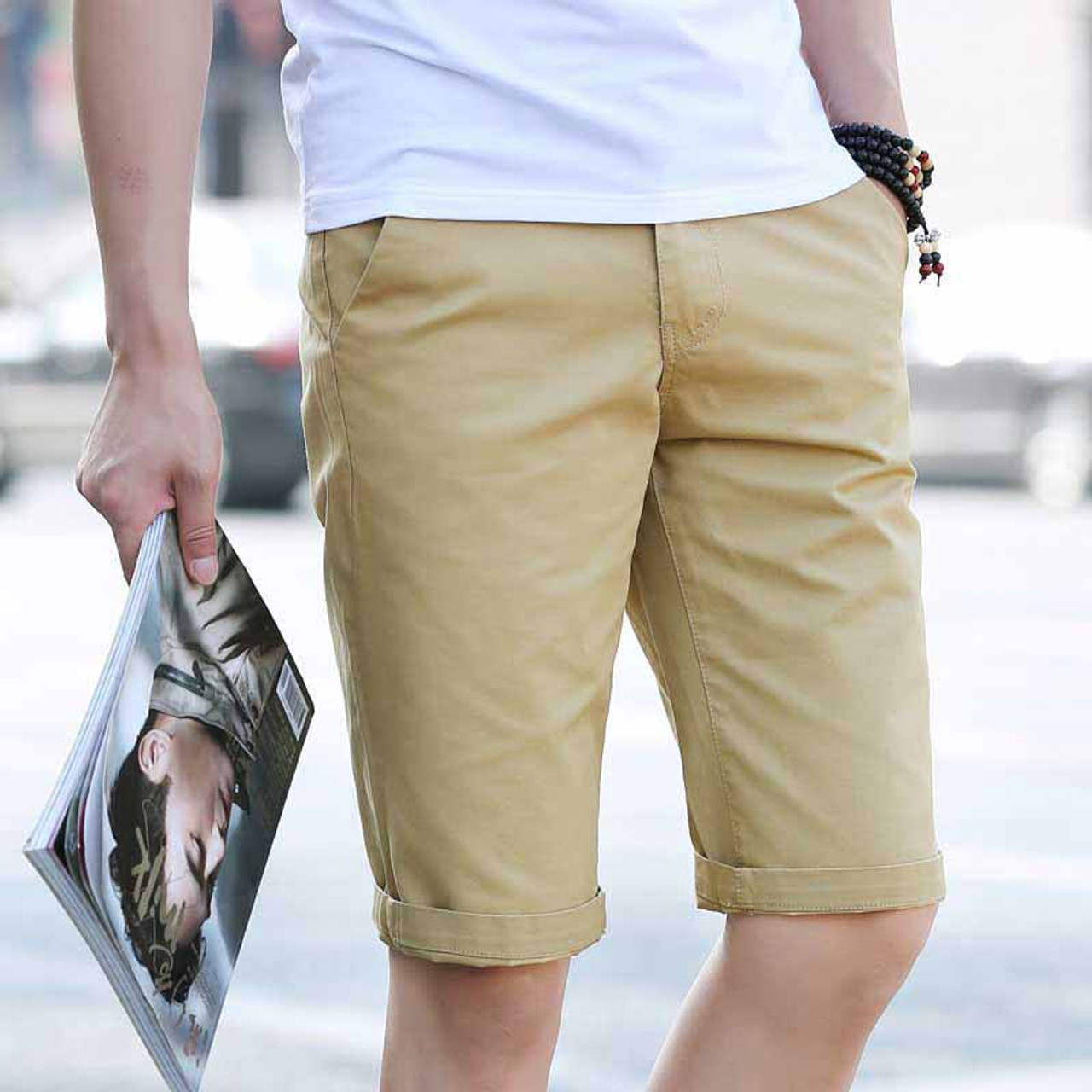 color khaki shorts