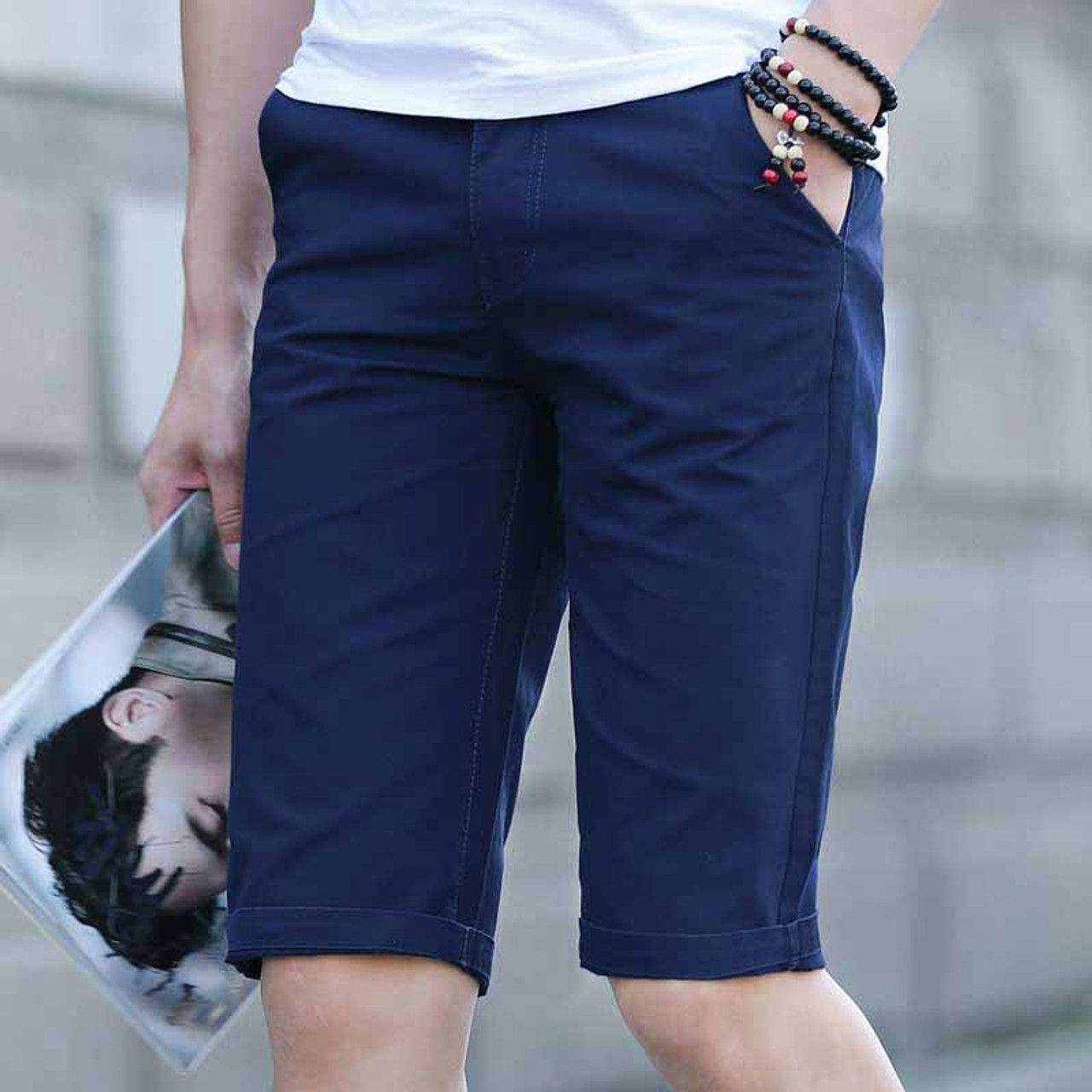 blue short pants