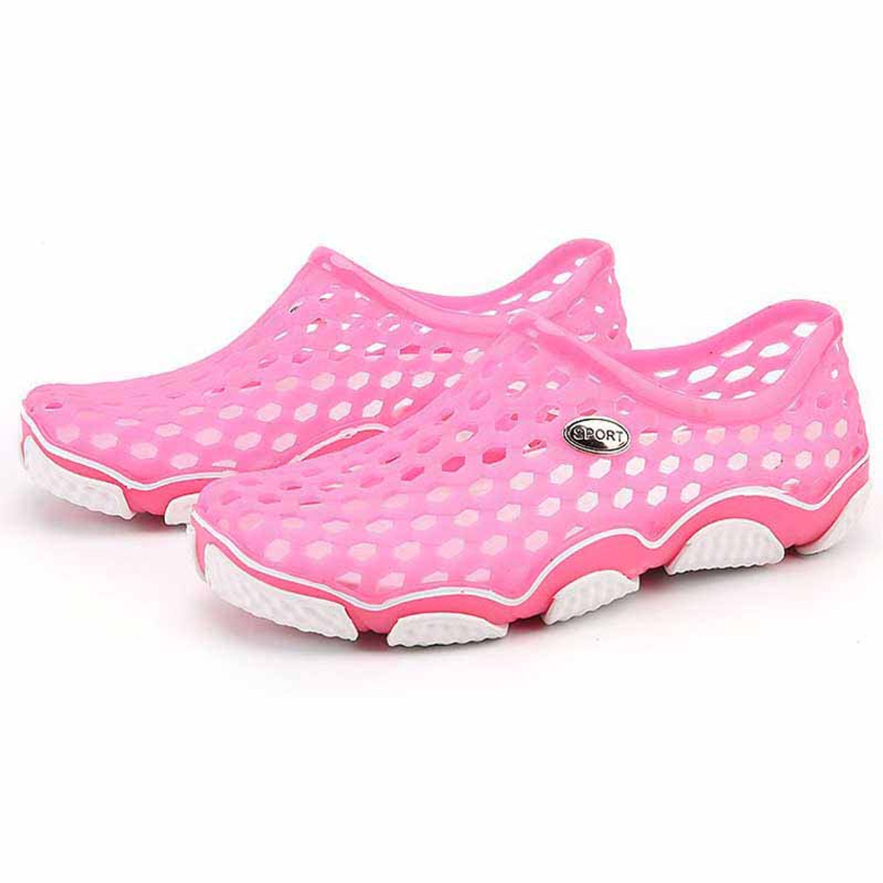 Pink color hollow out slip on shoe sandal | Womens shoe sandals online ...