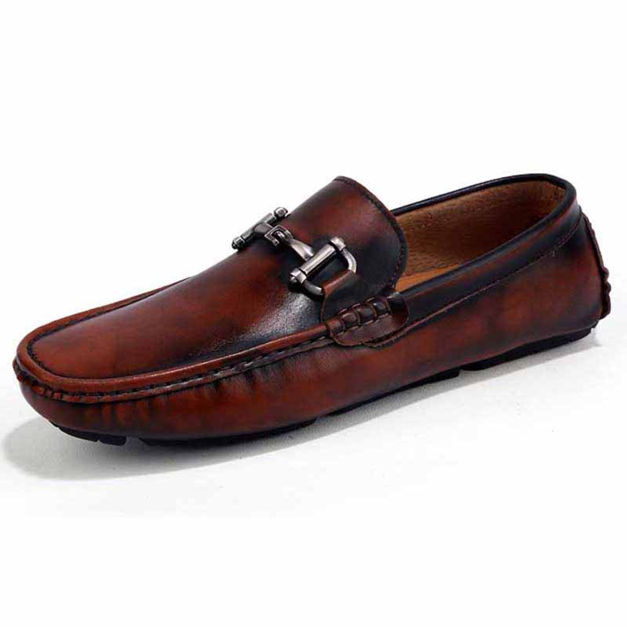 brown slip on loafers