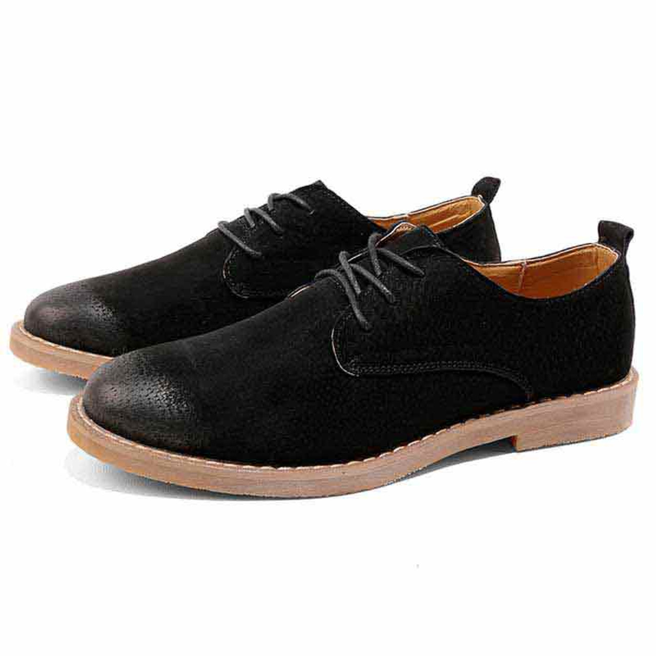 Black retro leather derby dress shoe | Mens dress shoes online 1479MS
