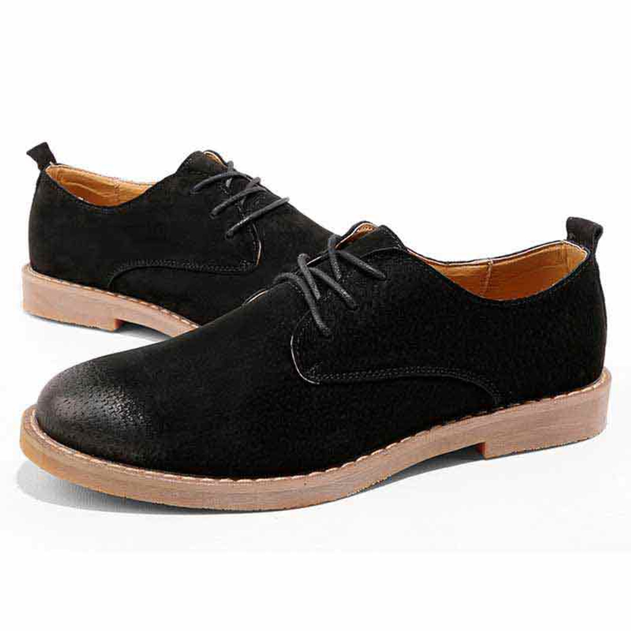 Black retro leather derby dress shoe | Mens dress shoes online 1479MS