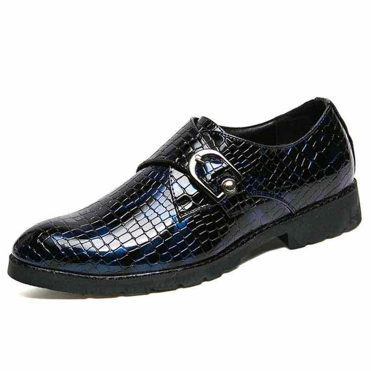 mens blue leather shoes uk