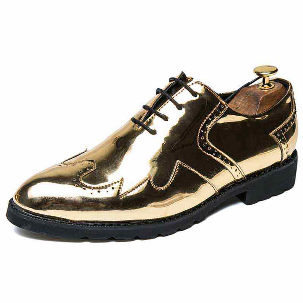 patent leather brogues mens