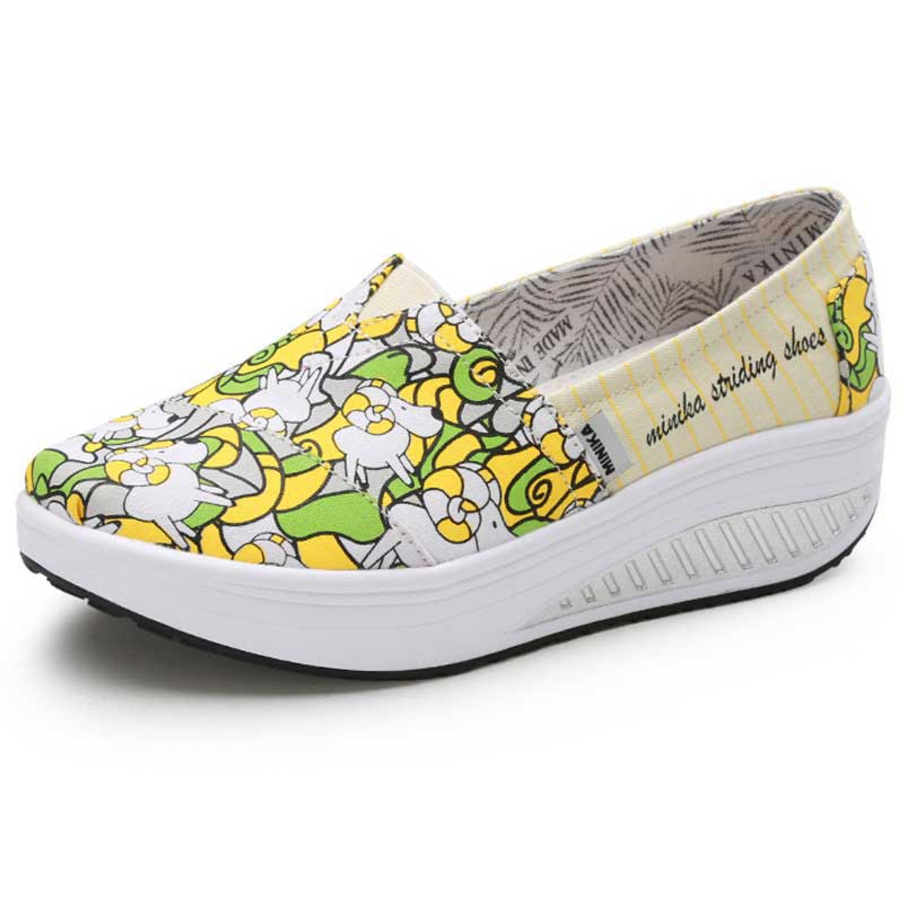green slip on shoes womens