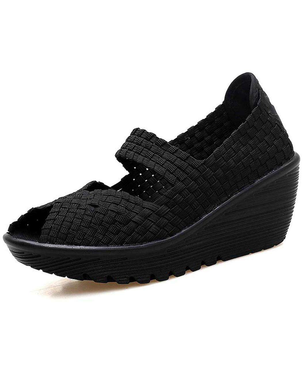 black wedge shoes canada