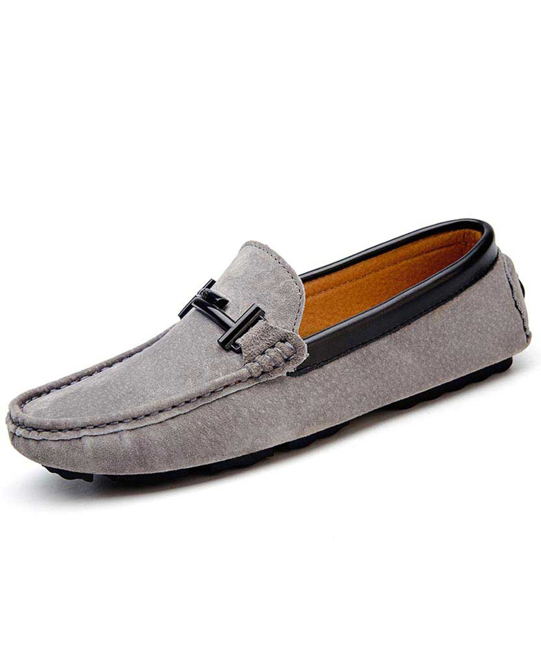 mens grey loafers uk