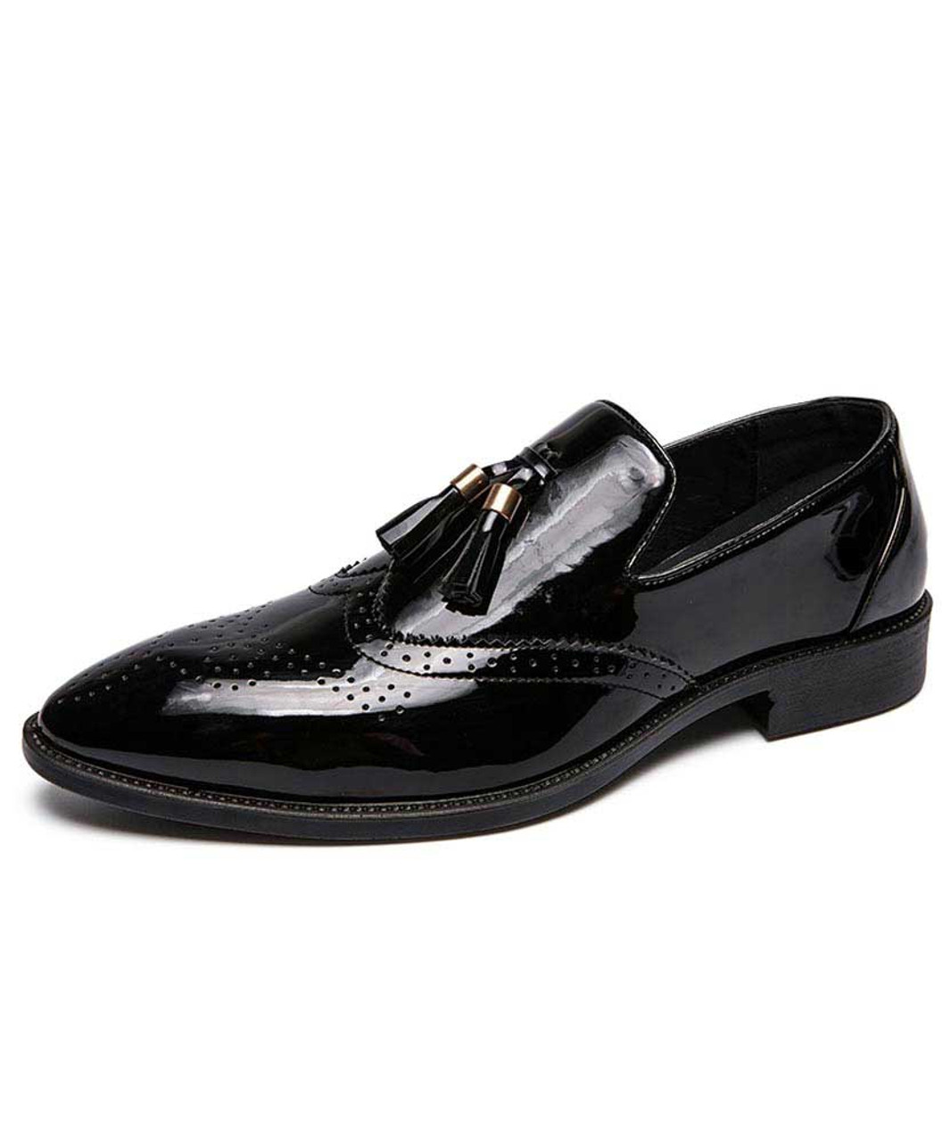 black brogue loafers