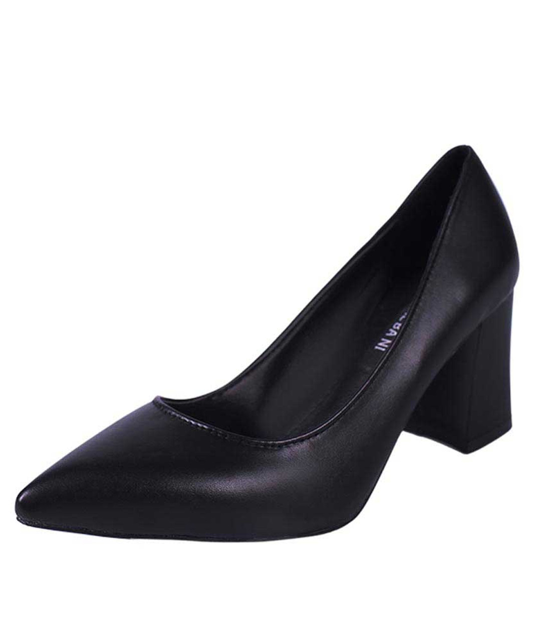 plain black heel