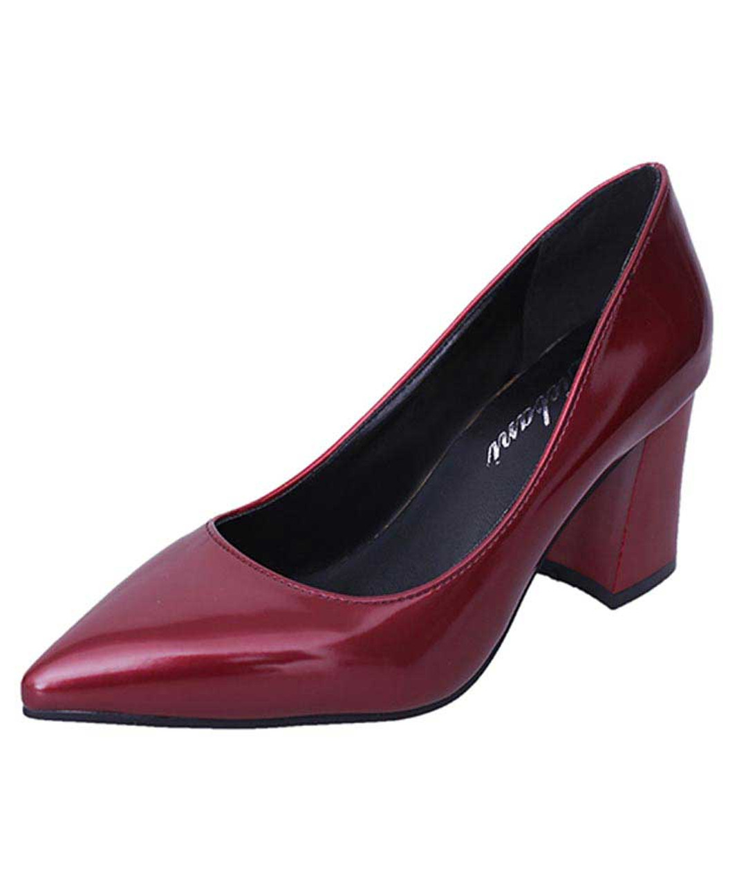 thick heel court shoes