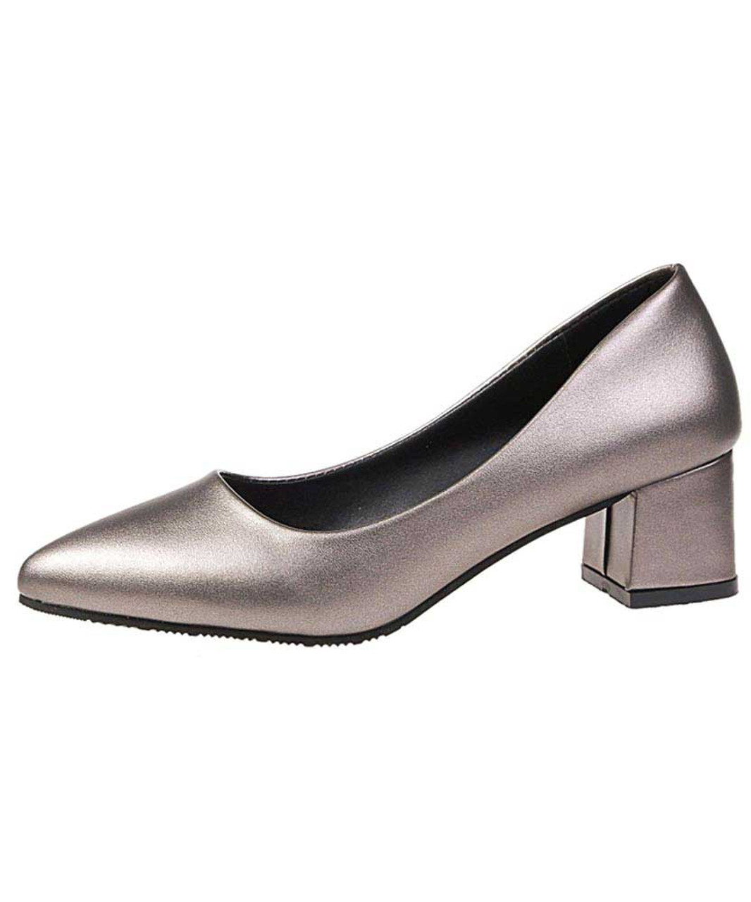 Girls Spot On Silver / Black Party Shoes Block heel UK Sizes 10-2 : H3R056  | eBay