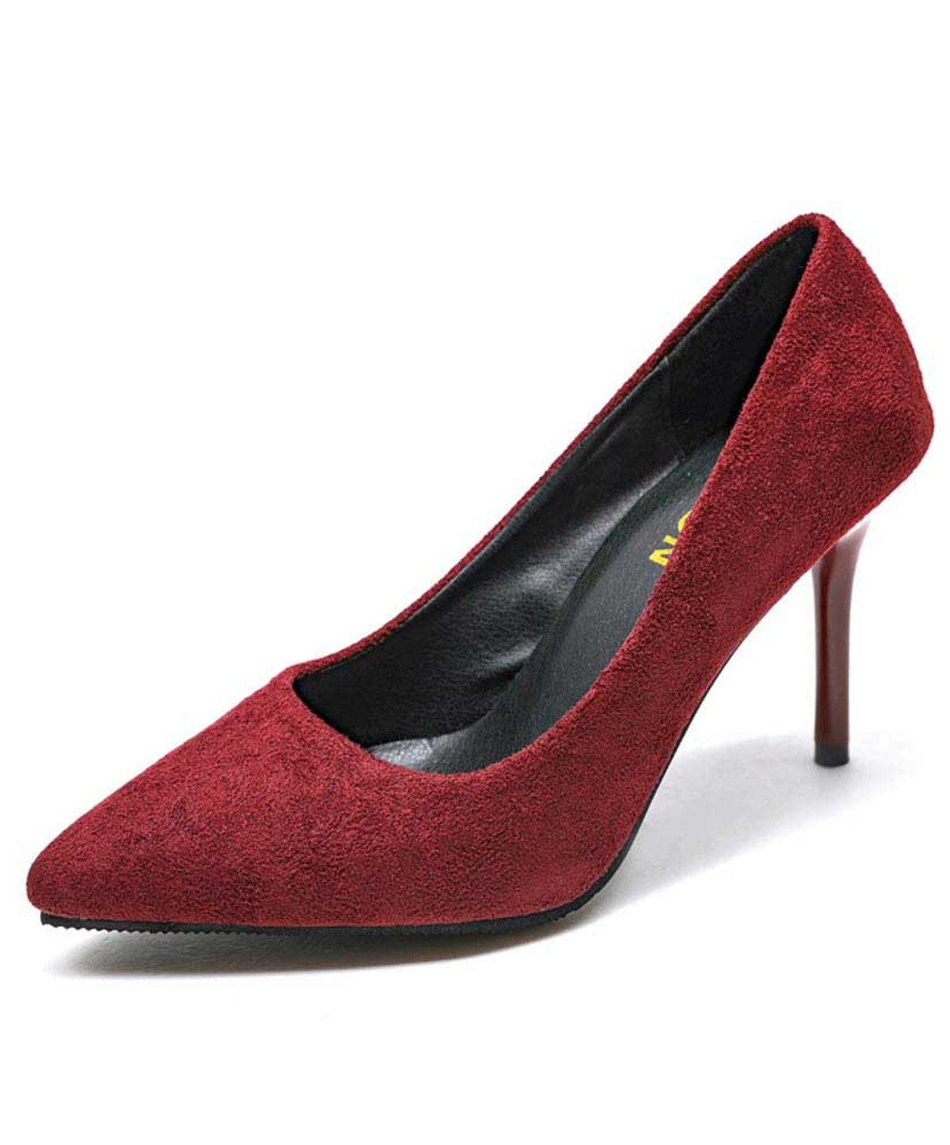 red suede court shoes uk