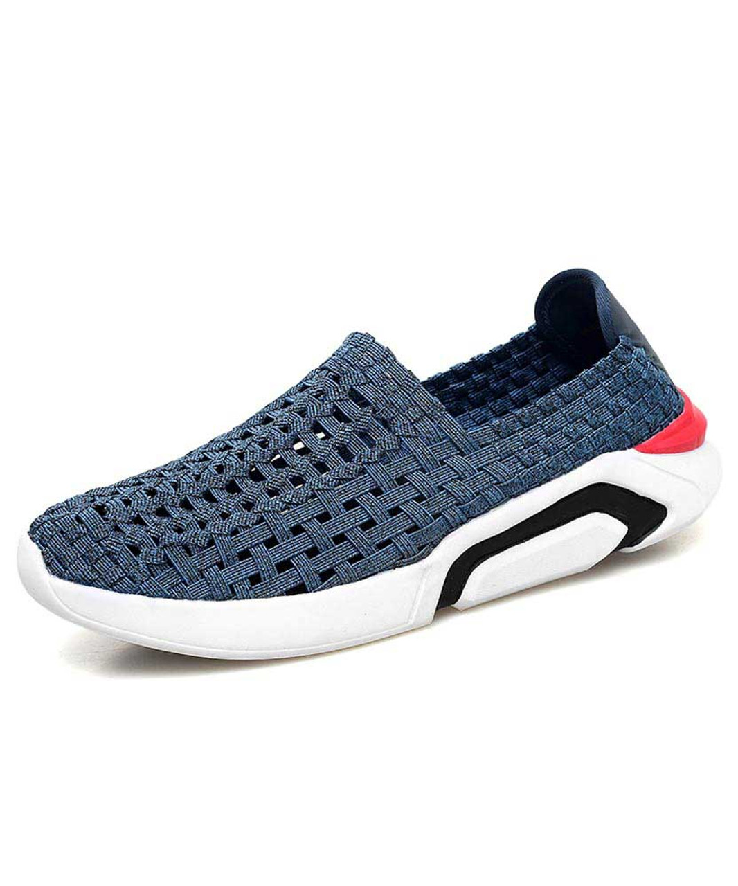 mens blue slip on shoes