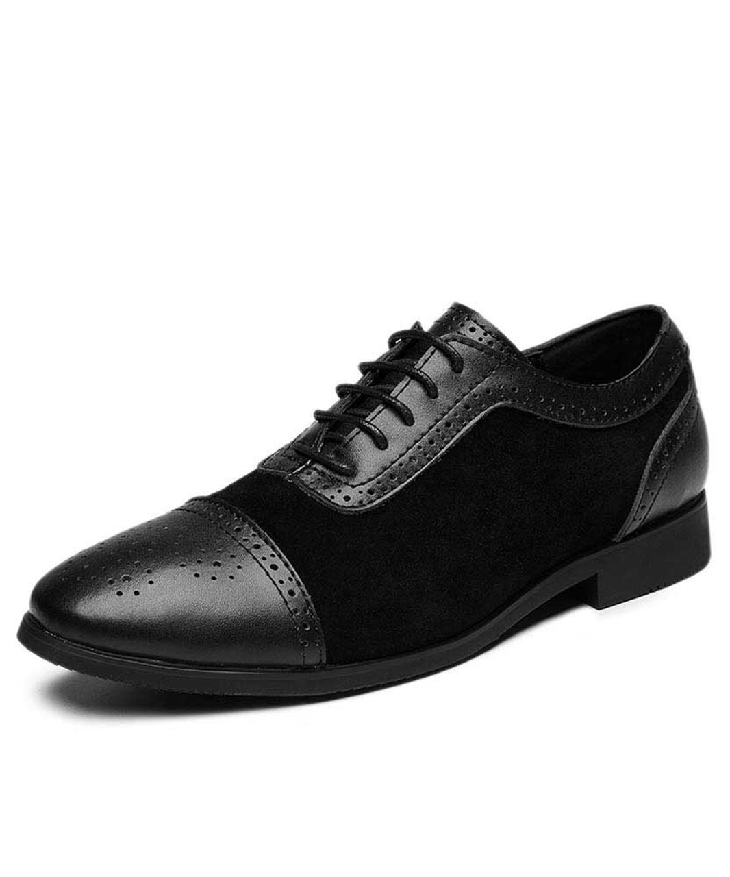 mens black suede brogue shoes