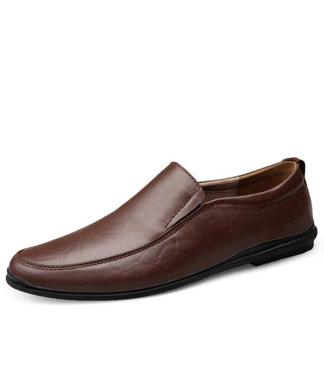 mens brown slip on dress shoes