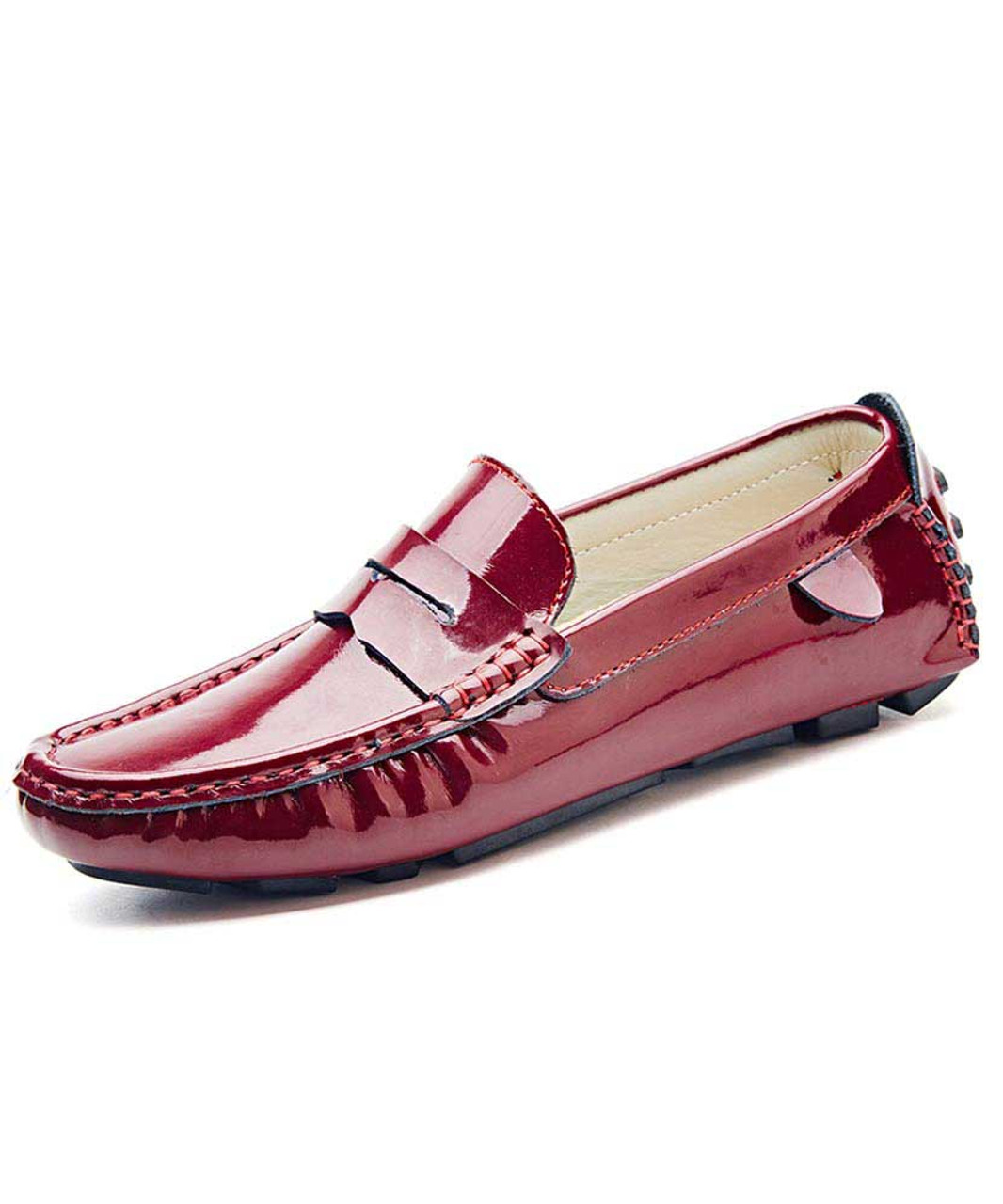 mens red penny loafers