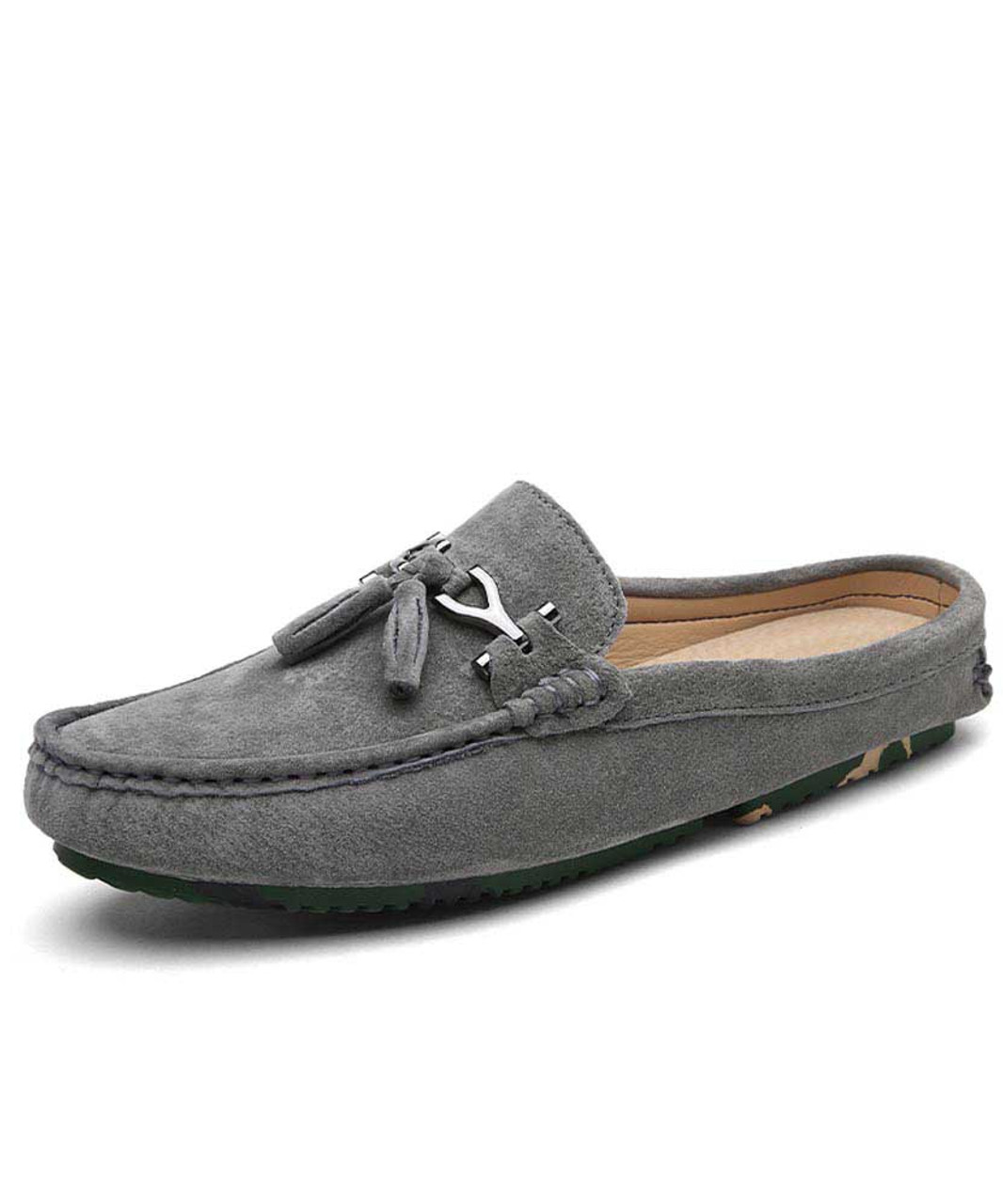 mens grey leather casual shoes