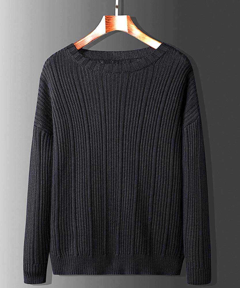 Black stripe texture detail long sleeve 