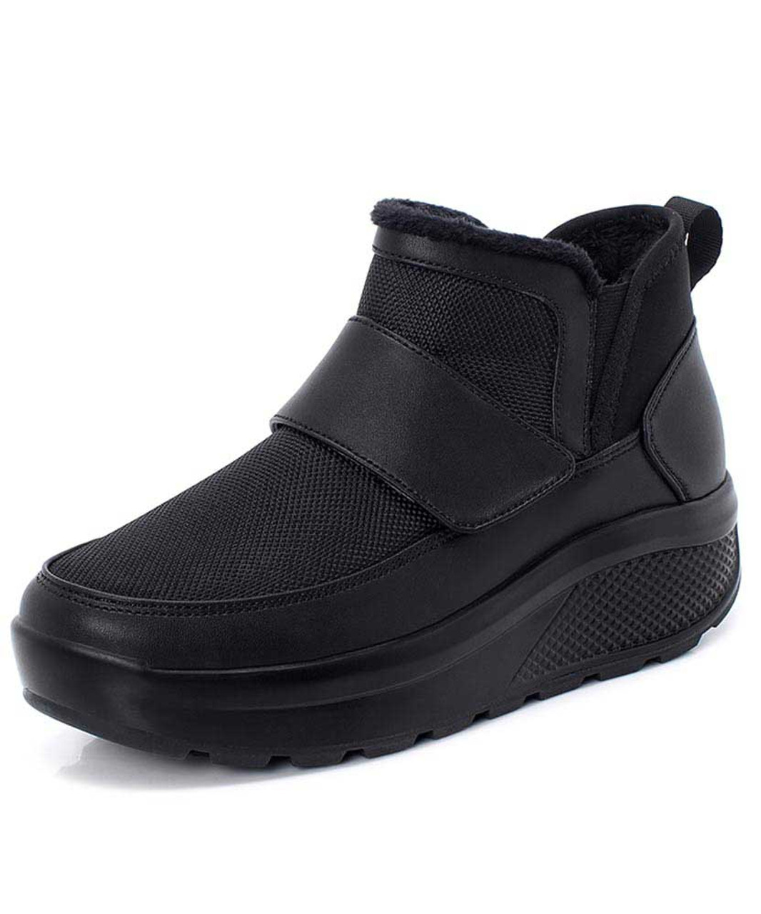 black velcro sneakers