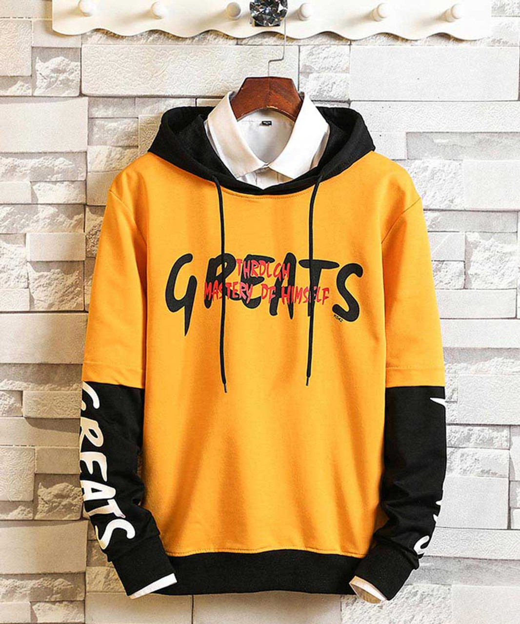 yellow hoodie mens