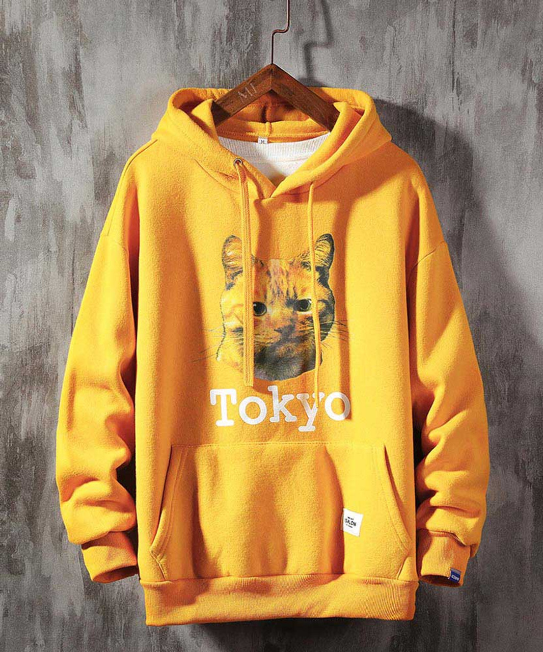 yellow cotton hoodie