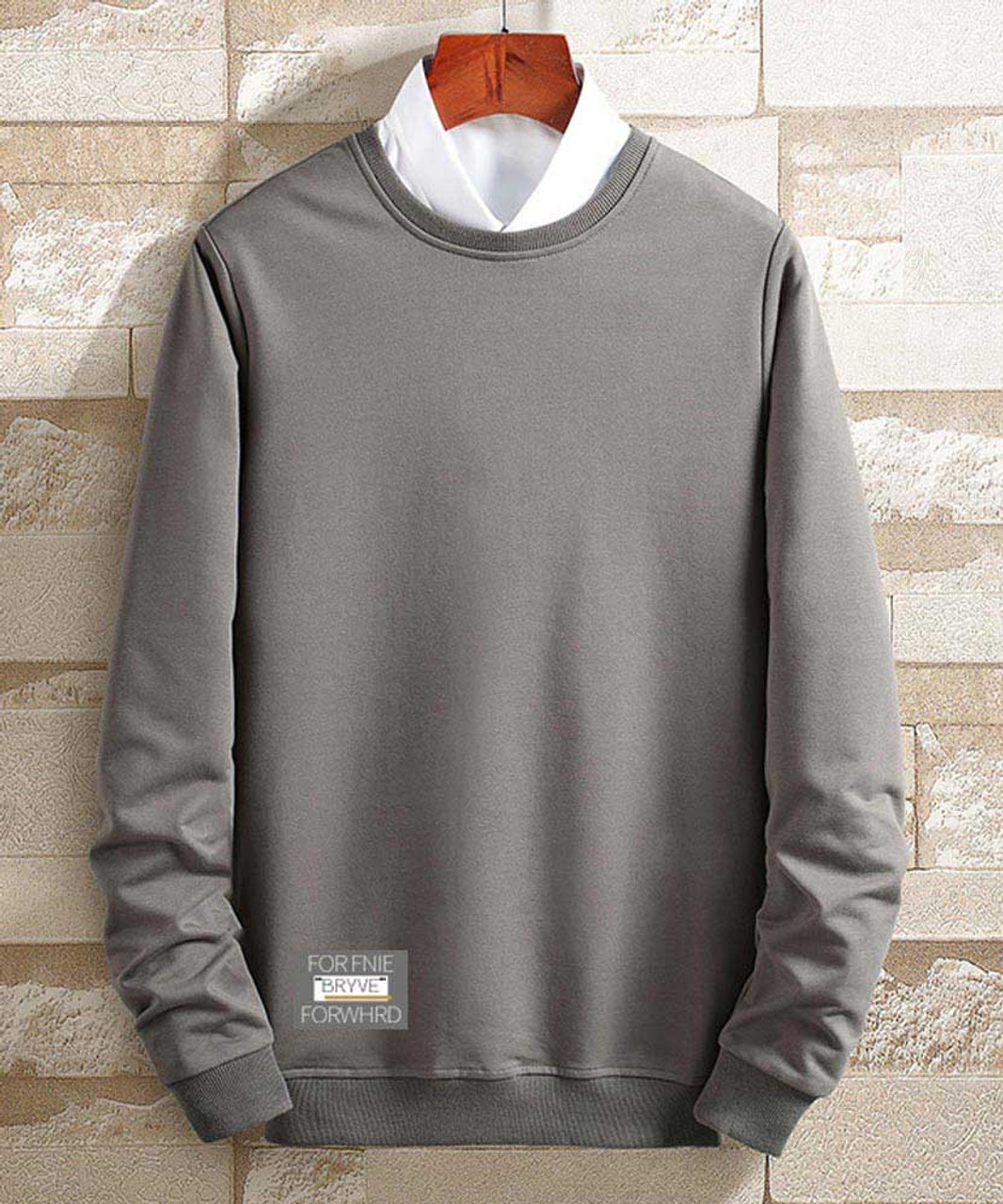 Grey FOR FINE FORWHRD round neck sweatshirt | Mens sweatshirts online ...