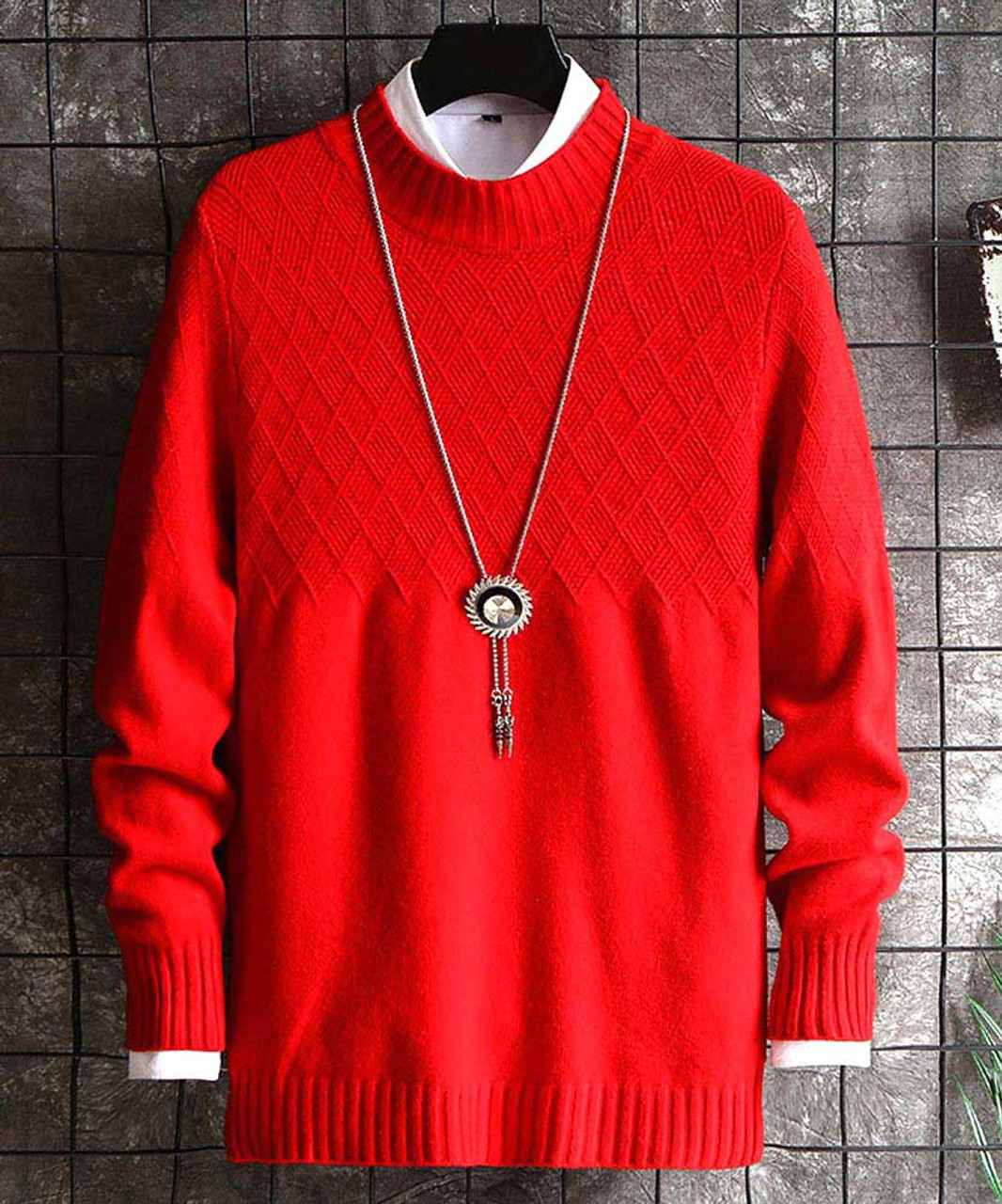 Mens sales sweaters red