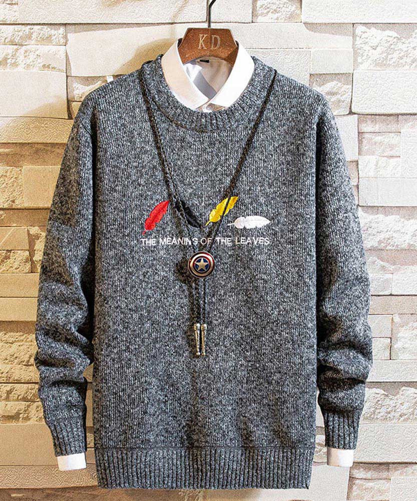 dark grey mens sweater