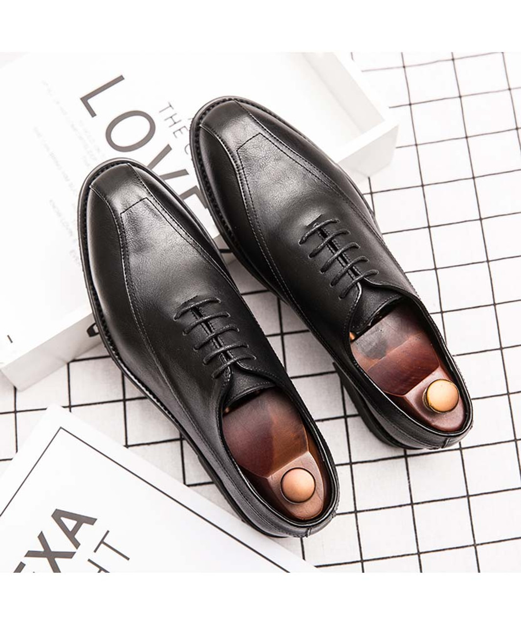 Black leather retro oxford dress shoe | Mens dress shoes online 1942MS