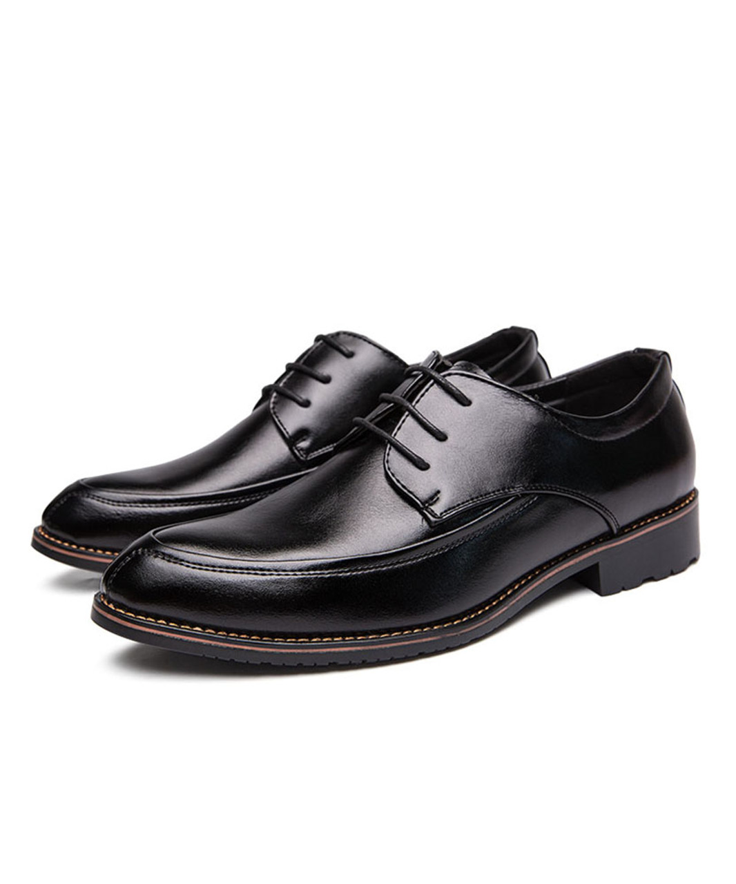 Black sewed style leather derby dress shoe | Mens dress shoes online 1960MS