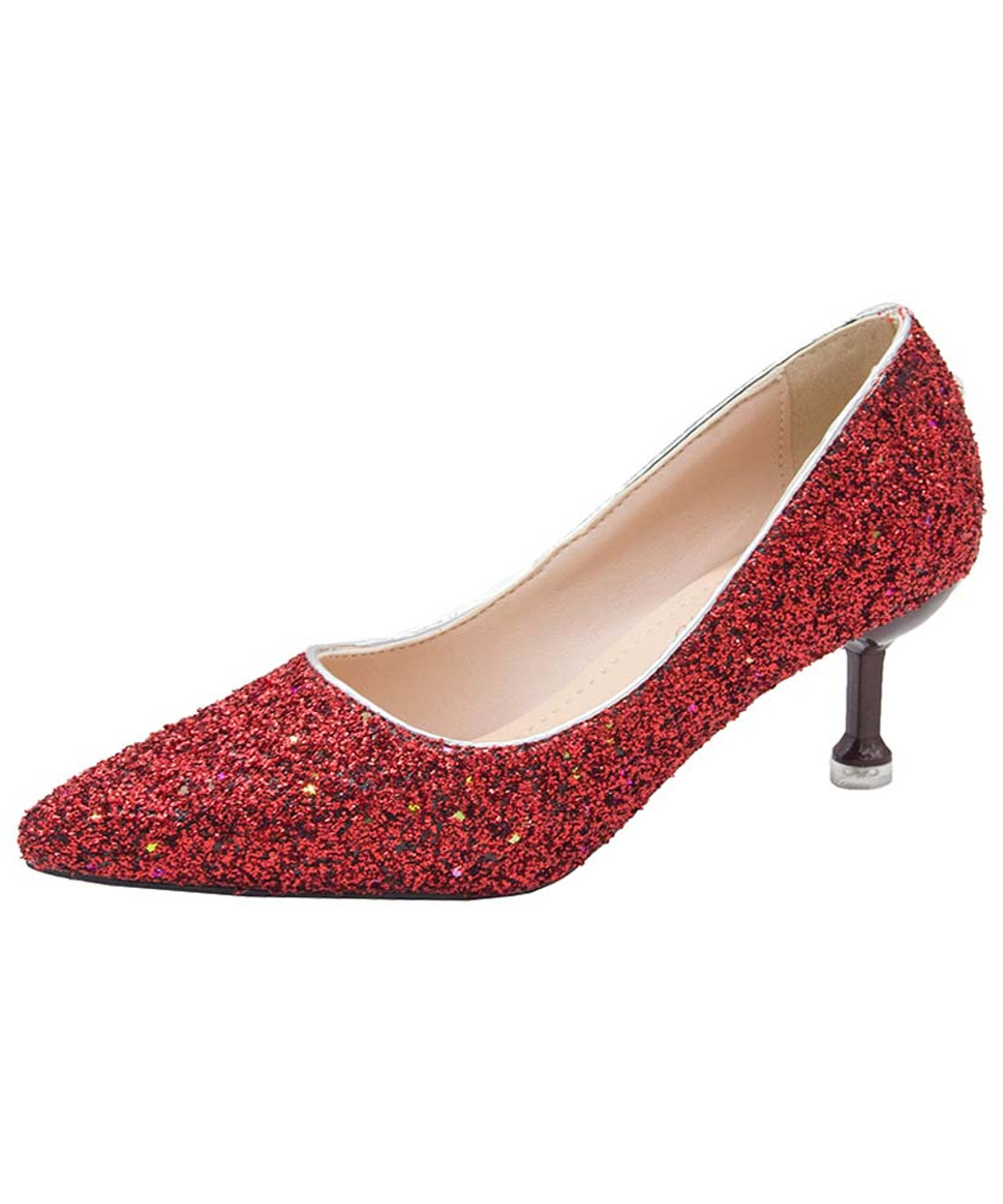 Red sparkly shoes womens uk clearance