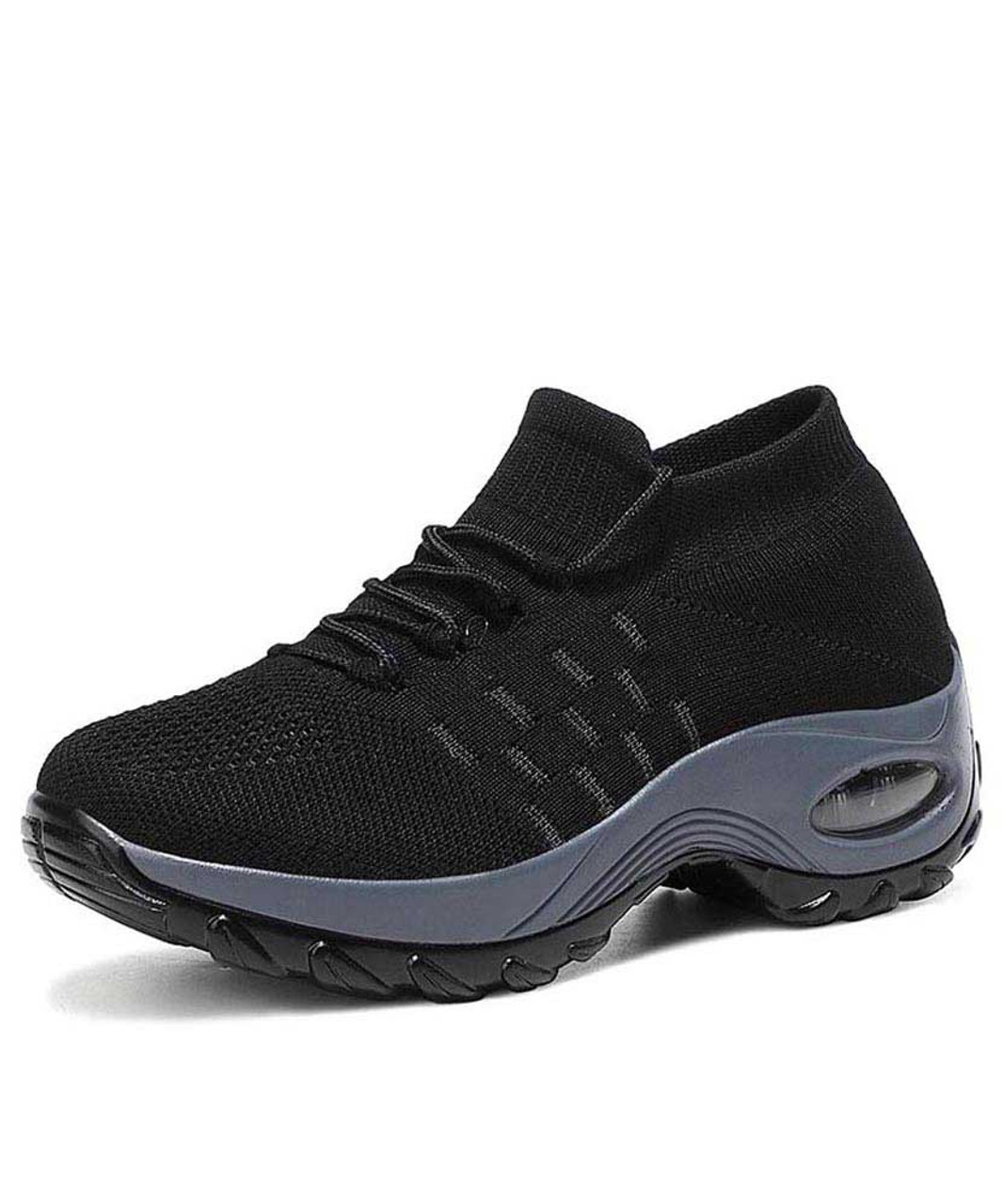 women's black sock sneakers