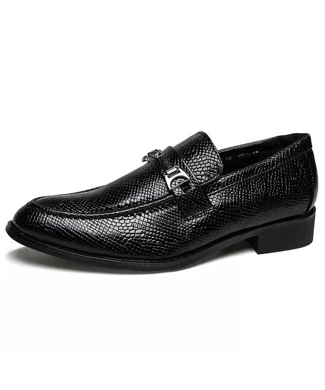 black snakeskin dress shoes