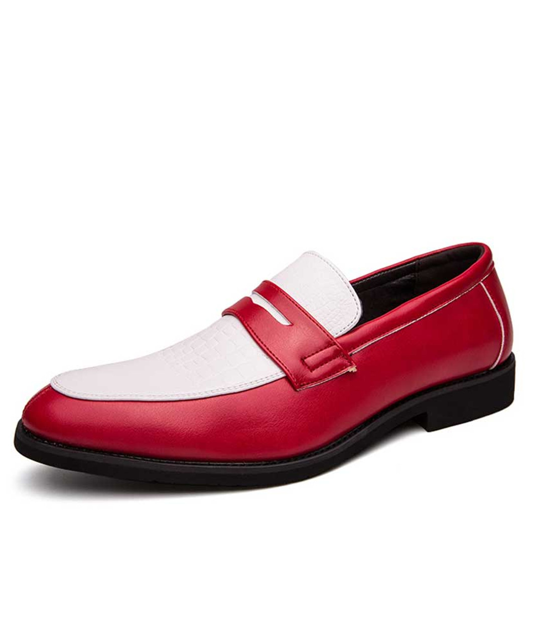 red and white mens dress shoes