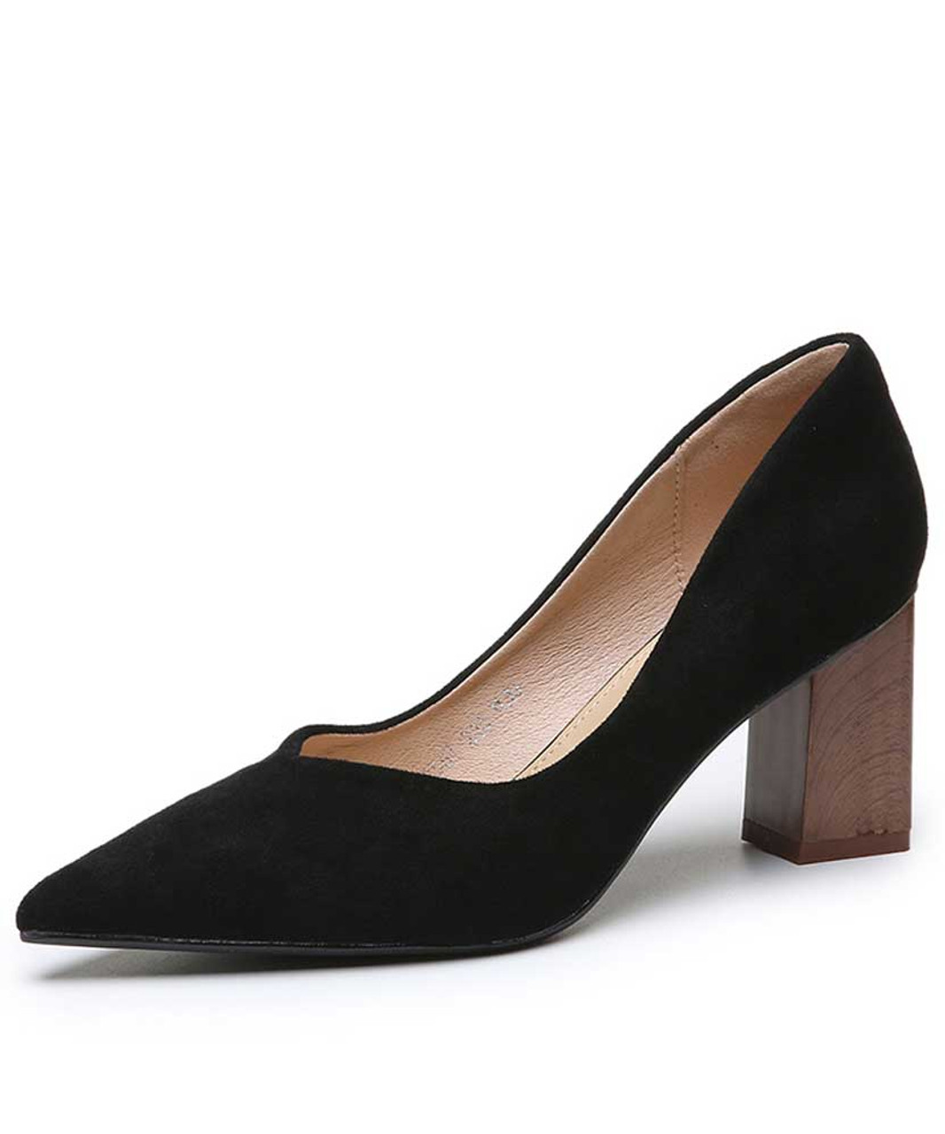 Daniel Courtie Navy Suede Mid Heel Court Shoes